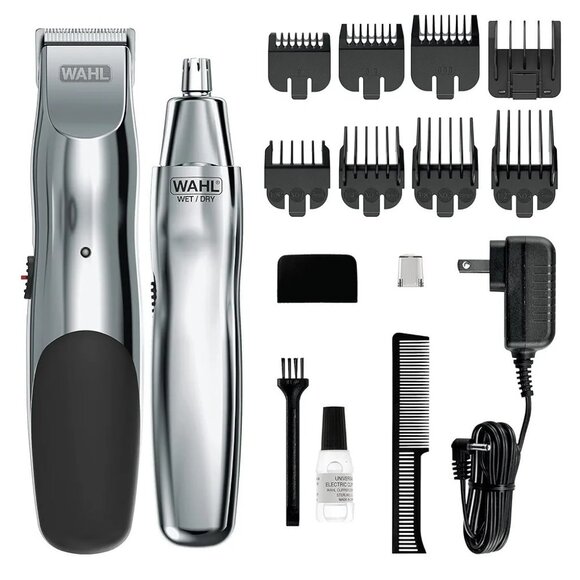 Wahl Groomsman Rechargeable Beard Trimmer kit With Bonus Nose Hair Trimmer 5622 - Picture 1 of 12